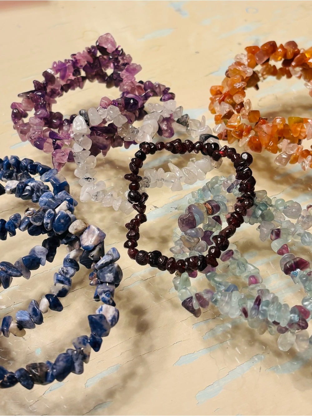 Tumbled Gemstone Bracelets